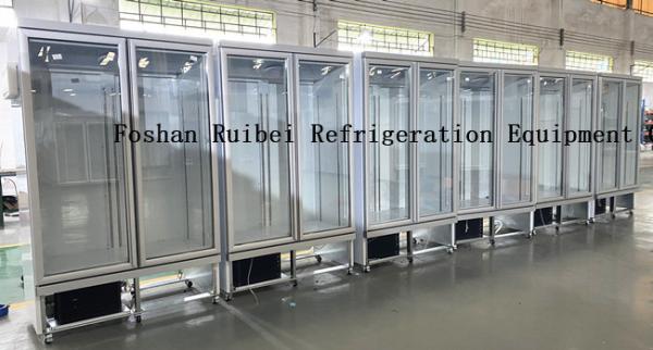 Double Door Commercial Refrigerator upright cooler /refrigeration display case