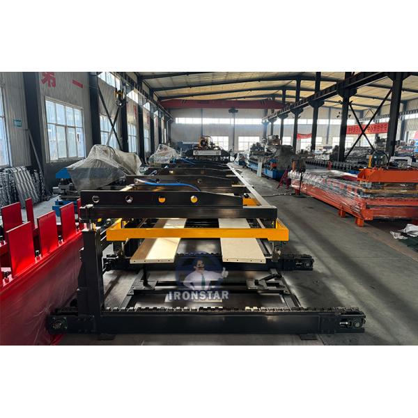 6 rib trapezoidal and 6 rib bamboo tile double layer roll forming machine in Romania 2 layer roll forming machine