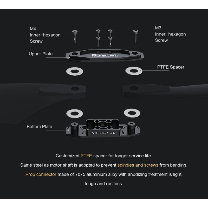 Factory Outlet T-MOTOR MF3218 Propeller -2pcs/pair High Quality Large Folding Carbon Fiber Nylon Composite UAV Drone