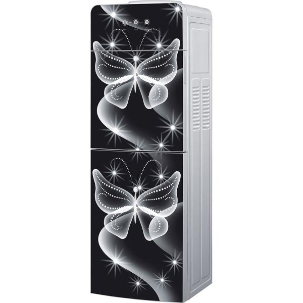 Tempered Glass Commercial Hot Cold Water Dispenser With Fridge Cabinet YLRS-H8