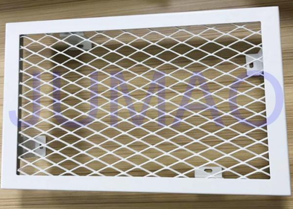 Exterior Decorative Architectural Expanded Metal Rhombic Shaped Mesh Panel