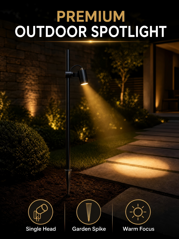 5W LED Garden Lights Spike Spotlights With Adjustable Beam For Pathway Landscape Lighting