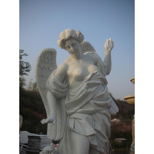 Garden Deco Life size Four angel marble statues,china marble sculpture supplier