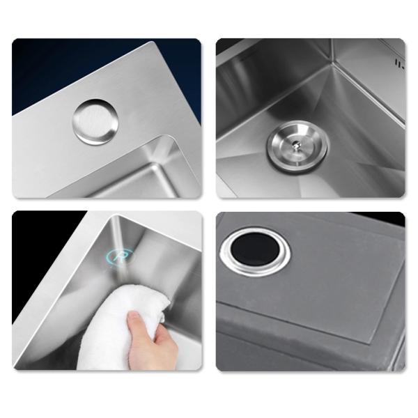 Sanitary Ware Handcraft 304 Stainless Steel Rv Sinks With Hole Cover Portable / Large Stainless Steel Sink