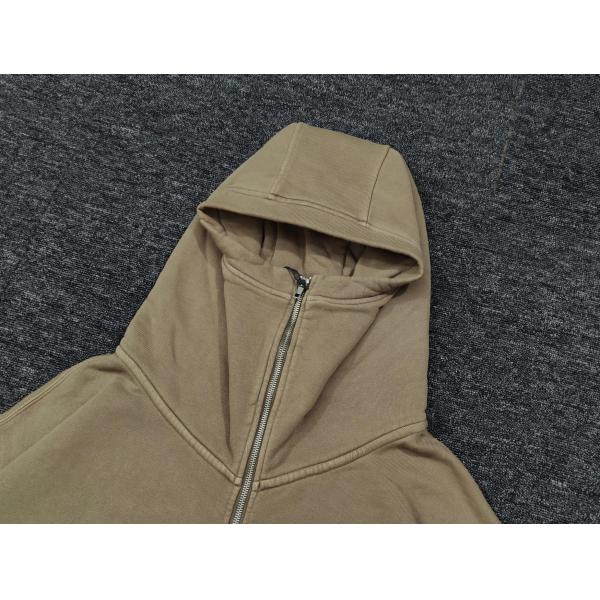 Collar Hooded No Liner Streetwear Heavyweight Distressed Vintage Hoodies For Men