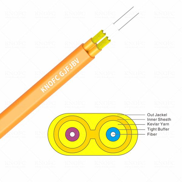 Distribution GJFJBV Flat Twin Duplex Fiber Optic Cable