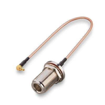 Pigtail Antenna Cable Assembly MMCX Right Angle To N Female Bulkhead