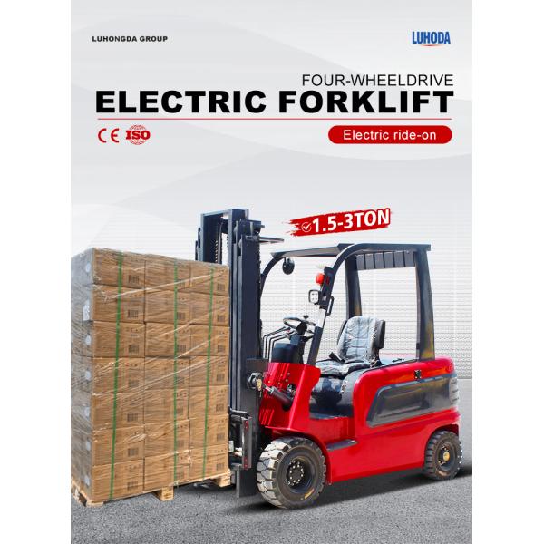High Quality 3Ton Self-Loading Electric Forklift Truck 4 Wheel Small Electric Forklift for Factory Warehouse