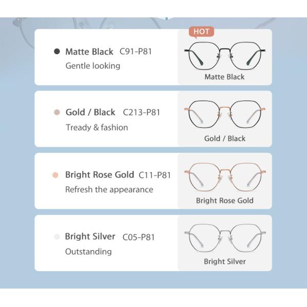 Свет круглых титановых очков рамки унисекс анти- радиационный анти- голубой