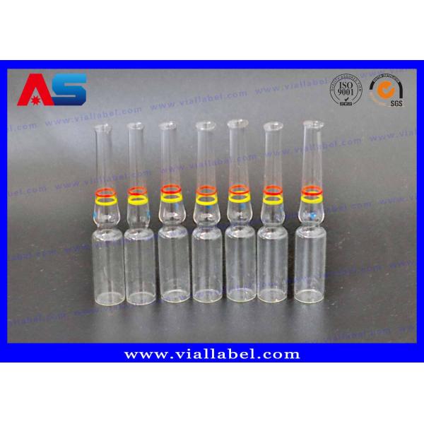 Бутылка ампулы тестостерона 1ml печатая ясный Amp с напечатанными декоративными кольцами