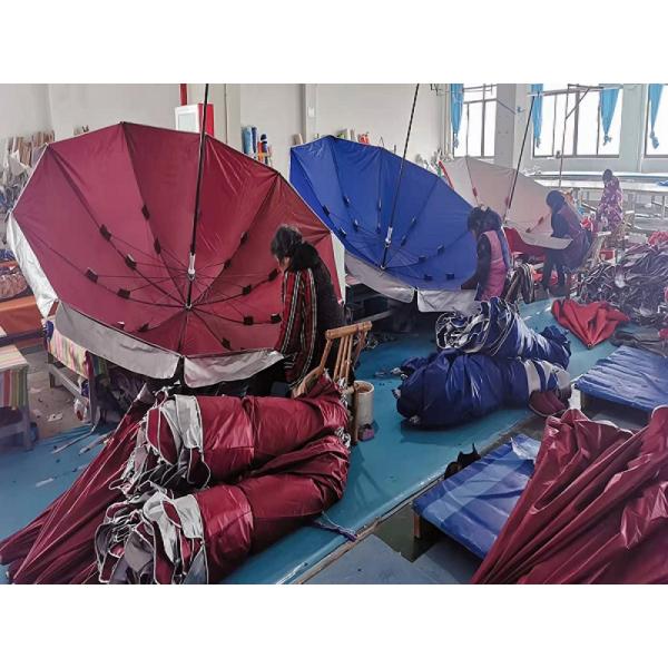 Modern Design Style 18K Fiberglass Ribs 160G Polyester Outdoor Umbrella with Tassels