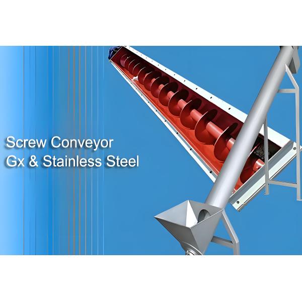 Convoyeur à vis en U industriel avec nouveau moteur à engrenages hélicoïdaux sans arbre