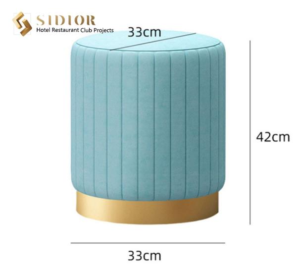 Stool,Ottoman chair, stainless steel, PU leather, fabric upholstery, restaurant,club, hotel, home,  McDonald small stool