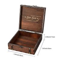 Boîte à souvenirs en bois avec couvercle acrylique personnalisé - Boîte cadeau mariage Fête nuptiale - Cadeaux d'anniversaire et de vacances