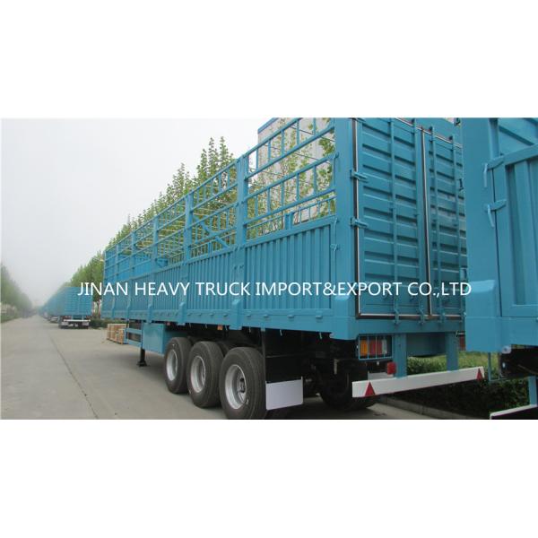 Fence Semi Trailer Livestock Carrier Truck With 3 Axles