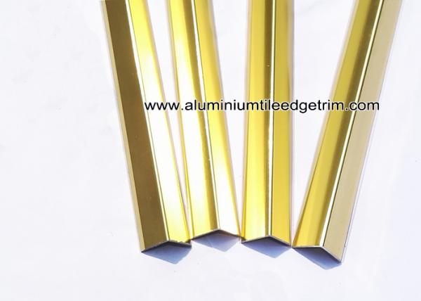 Plated Glossy Gold Decorative Aluminum V - Shaped Brace / Angular Splint V15mm / YF15