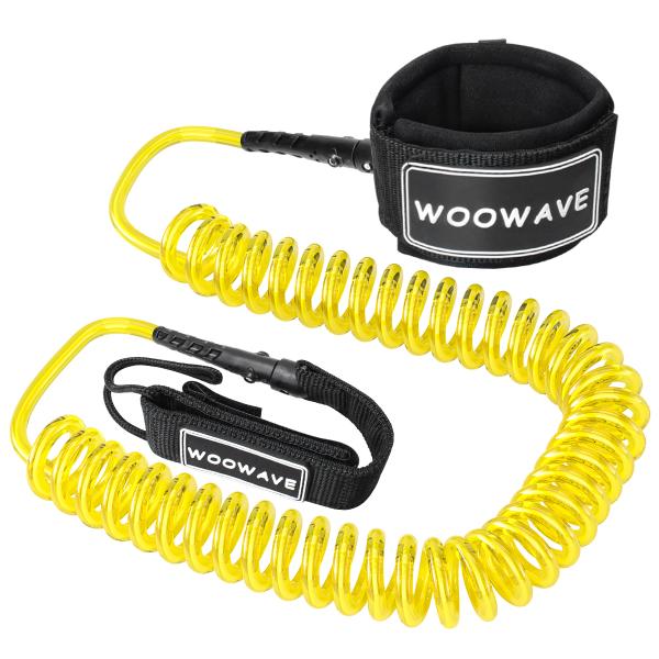 Polyurethane Coil Surfboard Wire Rope Leash for Inflatable SUP Canoe Kayak Accessories