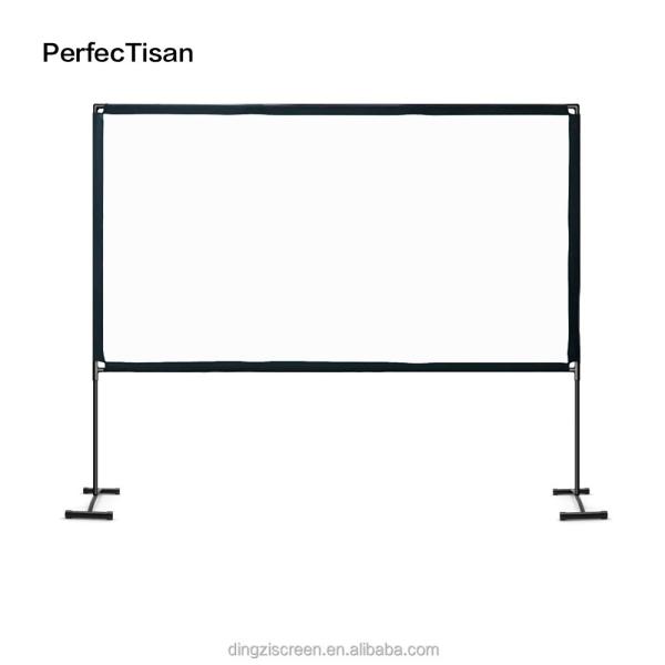 Portable Outdoor Folding Projector Screen 100 Inch / 120 Inch Fast Fold Projector Screens