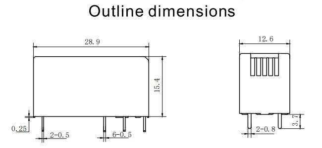 16 держатель RB-112DF6 PCB C 400mW формы Pin 1 вольта 8 DC 12 реле Amp 8 Amp SPDT