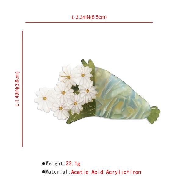 Creative design interesting acetate resin flower hairpin hair clip Daisy bouquet girls hairpin accessories