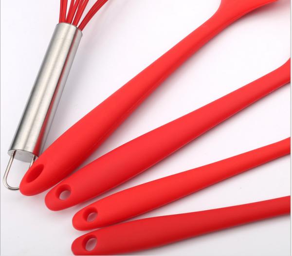 Safe Silicone Kitchenware Products , Colorful Multifunction Silicone Spatula Set