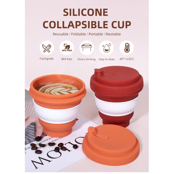 8 унций 10 унций 12 унций Силиконовая бутылка с складной водой Нетоксичная