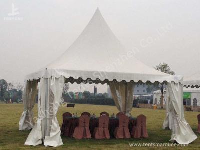 Out side 4M Width French Style High Peak Frame Tent Transparent PVC Windows