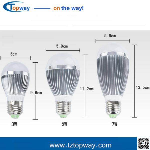 Aluminum outdoor 7w 9w 12w  e27 pir infrared led motion sensor light bulb