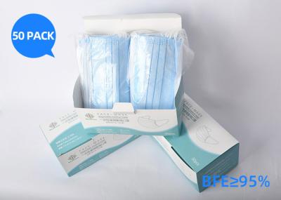 Customized Color Hypoallergenic Dental Masks , Disposable 3 Ply Non Woven Face Mask