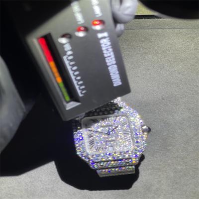 Quartzo em volta do busto brilhante de Moissanite do corte abaixo de Hip Hop Bling