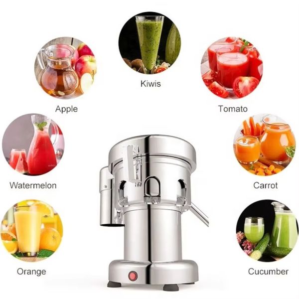 Customized Commercial Juicer with Pulp Retention Fruit and Vegetable Juicer Stainless Steel Industrial Juicer 220V 370W Apple Orange Pear Banana Fruit Juicer