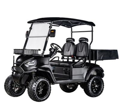 400-500kg Curb Weight 4 Seater 48V5KW AC Motor Electric Golf Cart with Cargo Box and Front Drum Rear Drum Brake System