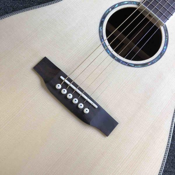 Custom AAAAA All Solid Wood Spruce 41 Inch Herringbone Binding Acoustic Guitar