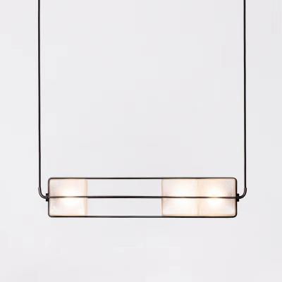 Crystal Sand White LED Ceiling Lights 24W 48W 72W Bar Café Custom Pendant Light