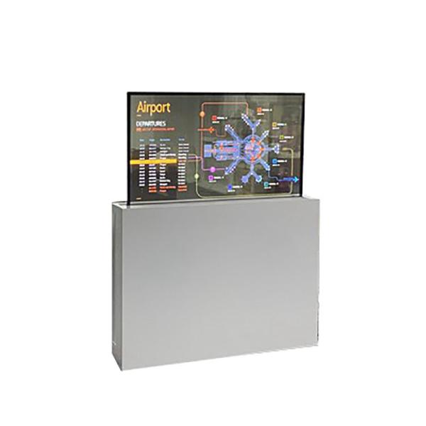 Pantalla OLED transparente interactiva para tiendas minoristas, pequeña