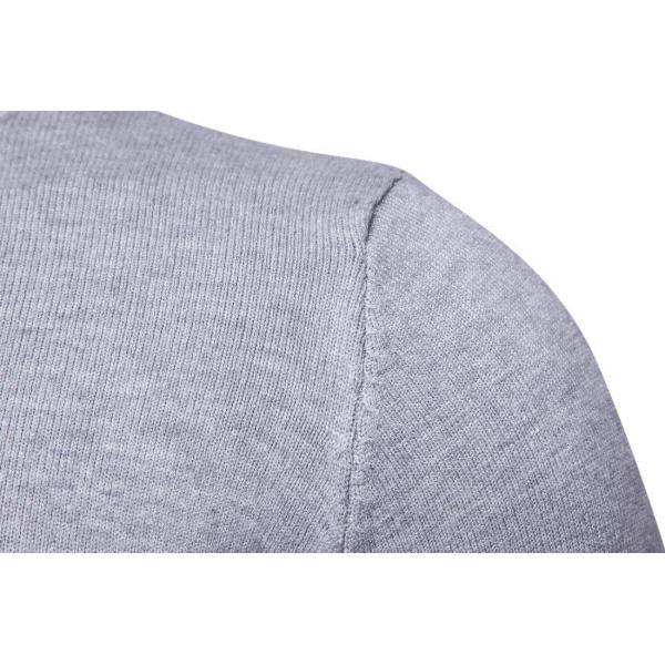 2022 Men's Solid Color Sweater with Two Lapels and High Elastic Material Function