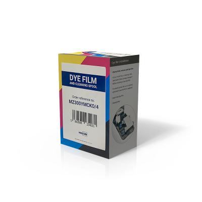 Magicard Ribbon Original Import MZ300YMCKO Dye Film And Cleaning Spool 300 prints/roll