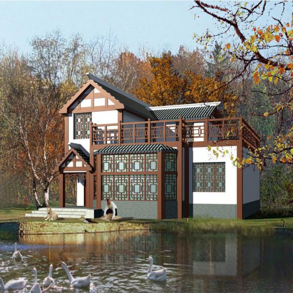 Two Floor Light Steel Villa House / Mobile Prefabricated Houses Australia Standard