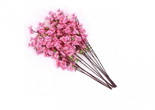 Real Touch 100cm Pink Purple Red Yellow Plastic Artificial Silk Flower