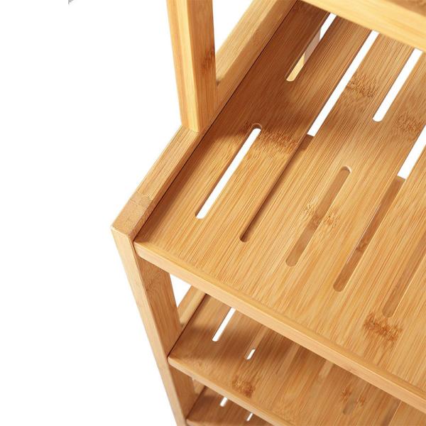 Estilo de Design Clássico 7 camadas Balcão de Bambú Rack de Armazenamento Multifuncional para Banheiro