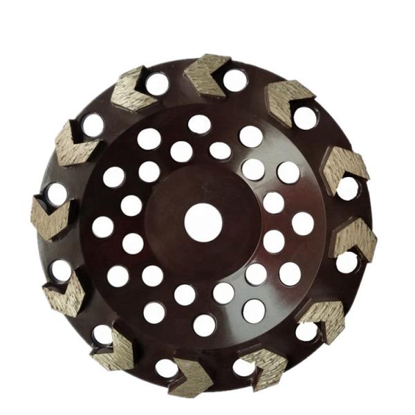 Arrow Shaped 7 Inch Cup Segmented Grinding Wheel 180mm Color Customized
