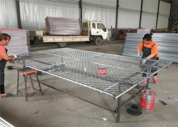 6ft x 10ft chain mesh temporary fencing panels ,construction fence panels frame OD 42mm and Mesh 60mm x 60mm x 2.7mm dia