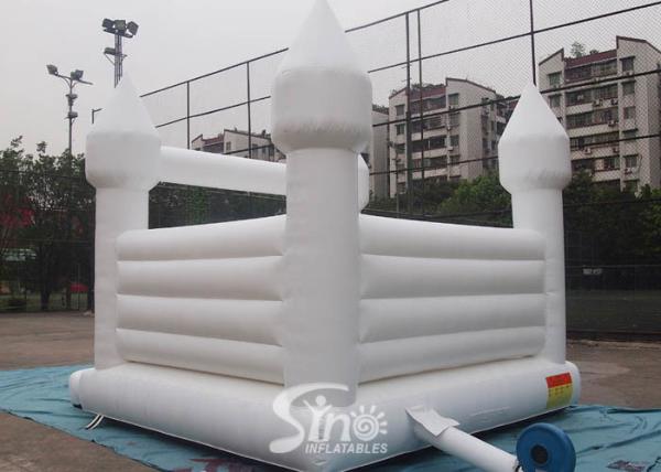 Outdoor 5x4m adults wedding white bouncy castle for wedding parties or events