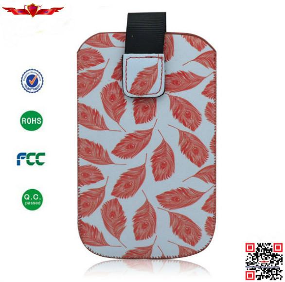 Hot Selling  Soft Synthetic PU leather Pull Pouch Leather Cover Cases For MOTO E