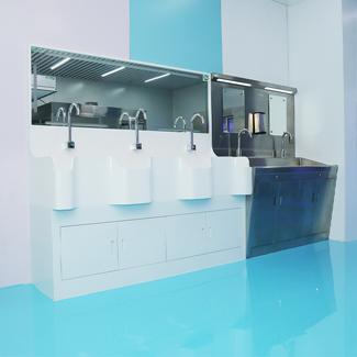 Нержавеющая сталь эксплуатируемая ногой руки больницы мытья раковины 304 Maretial с коробкой мыла