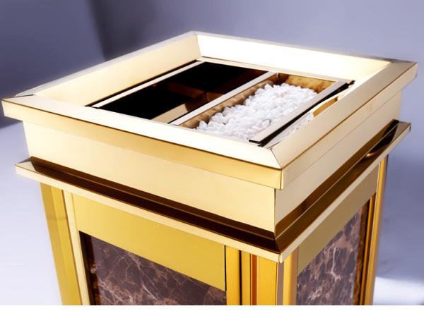 Hotel Waste Bin Lobby Vertical Hotel Corridor Commercial Office Building Elevator Entrance Large Trash Can with Soot