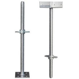 Q235 Electro Galvanized Steel Scaffolding Adjustable Base Jack HDG Surface Treatment
