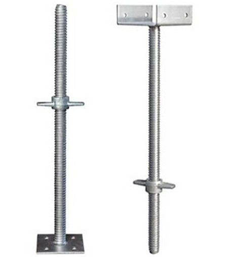 Q235 Electro Galvanized Steel Scaffolding Adjustable Base Jack HDG Surface Treatment