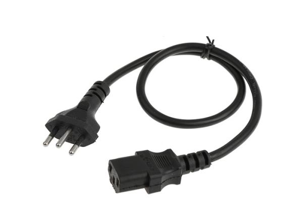 10a 250v Computer Monitor Power Cord , 3 Pin Ac Power Cord Customized