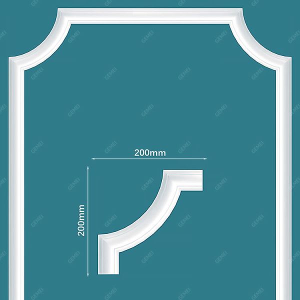 GD-85008 Hot-Sale Pu Foam Flat Fireproof Architectural Corner Mouldings For Church